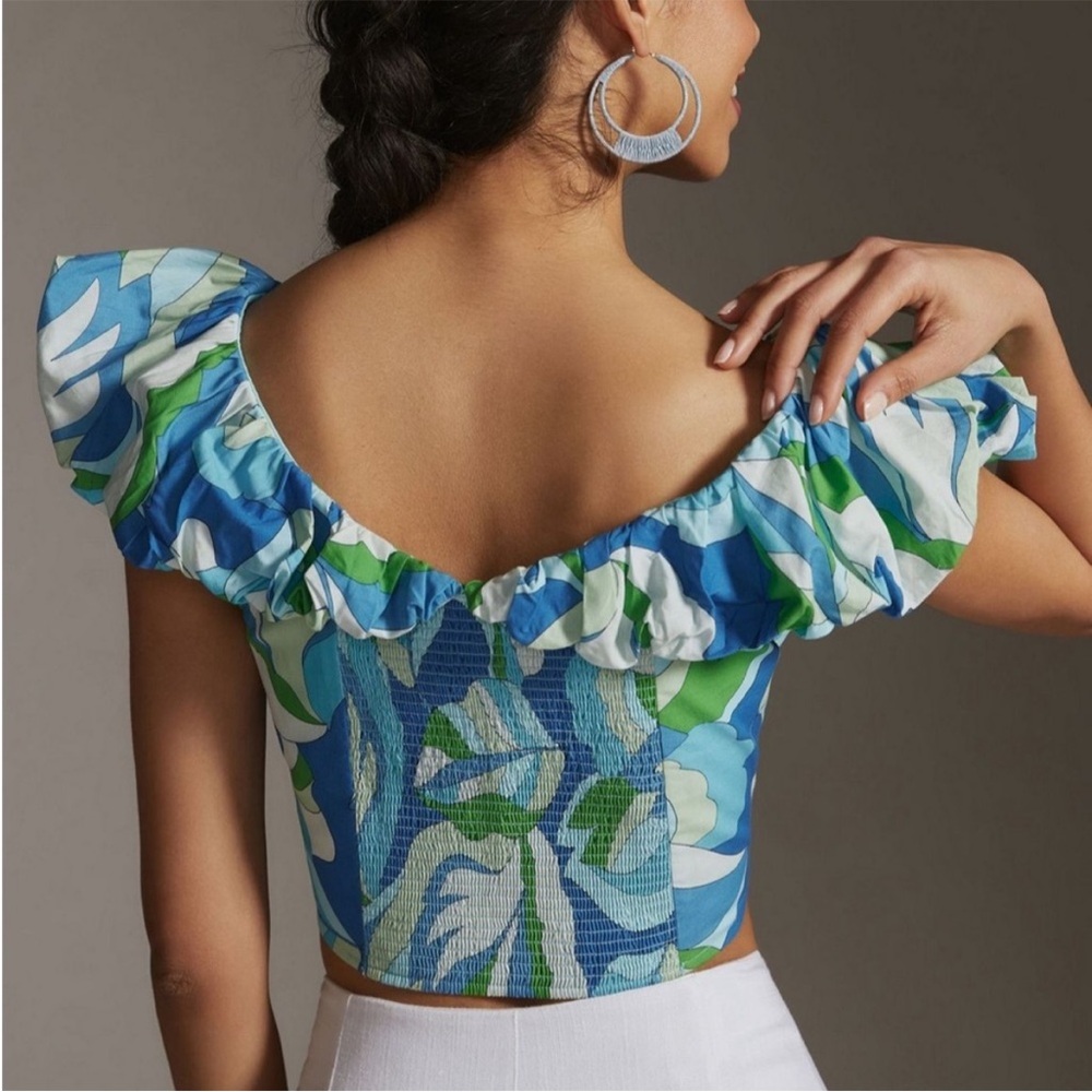 Anthropologie Maeve Ruffled top. NWT - Picture 3 of 6